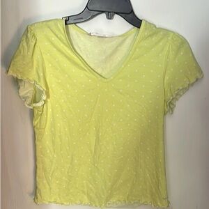Victoria's Secret Yellow Polka Dot Vintage PJ Top